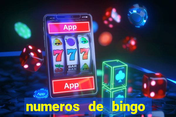 numeros de bingo del 1 al 75