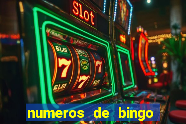 numeros de bingo del 1 al 75