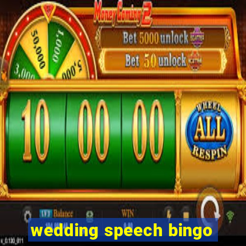 wedding speech bingo