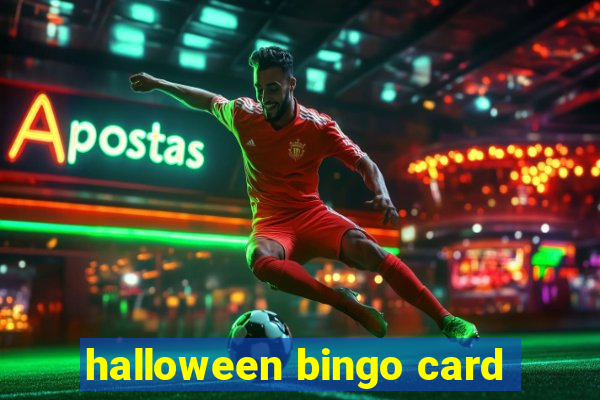 halloween bingo card