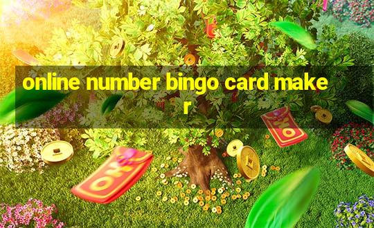 online number bingo card maker