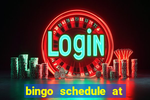 bingo schedule at mohegan sun