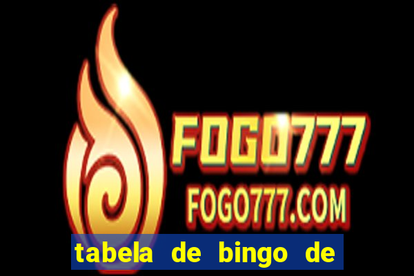 tabela de bingo de 1 a 100