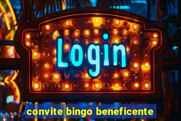 convite bingo beneficente