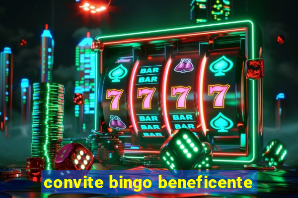 convite bingo beneficente