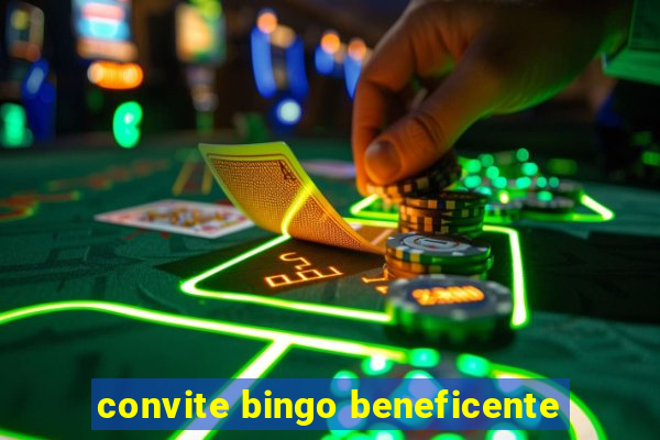 convite bingo beneficente