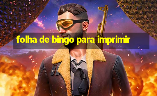 folha de bingo para imprimir