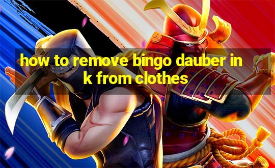 how to remove bingo dauber ink from clothes