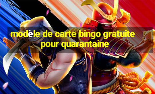 modèle de carte bingo gratuite pour quarantaine