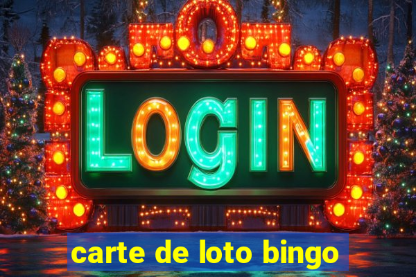 carte de loto bingo