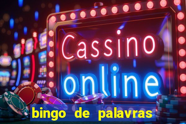 bingo de palavras colorido para imprimir