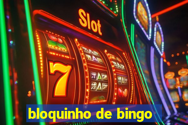 bloquinho de bingo