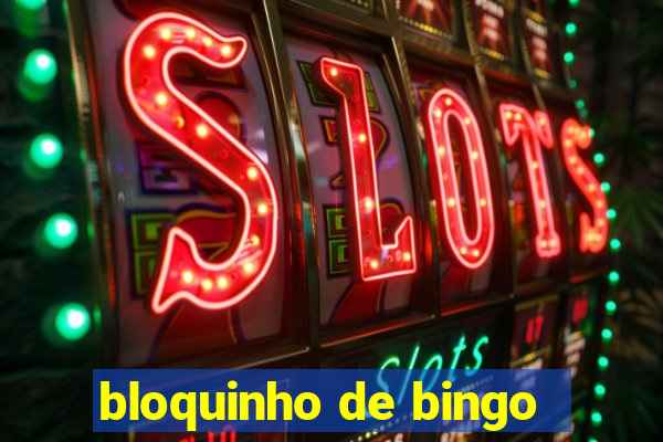 bloquinho de bingo