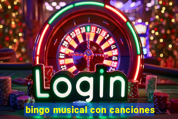 bingo musical con canciones