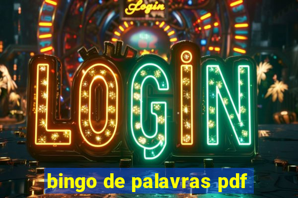 bingo de palavras pdf