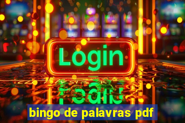 bingo de palavras pdf