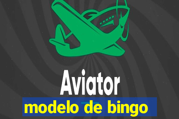 modelo de bingo