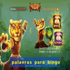 palavras para bingo cha de bebe