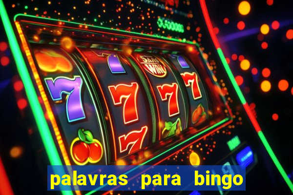 palavras para bingo cha de bebe