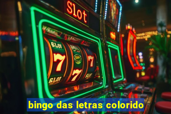 bingo das letras colorido