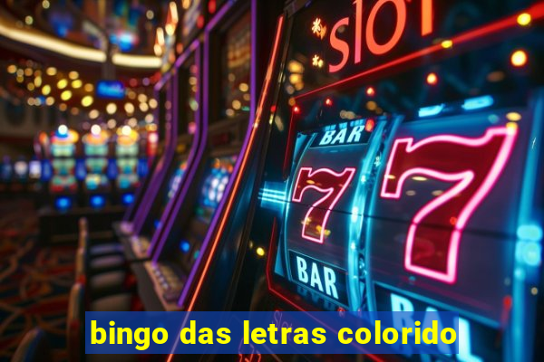 bingo das letras colorido