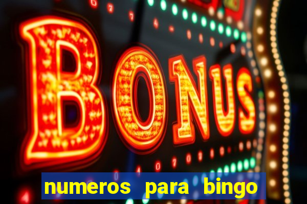 numeros para bingo de 1 a 100