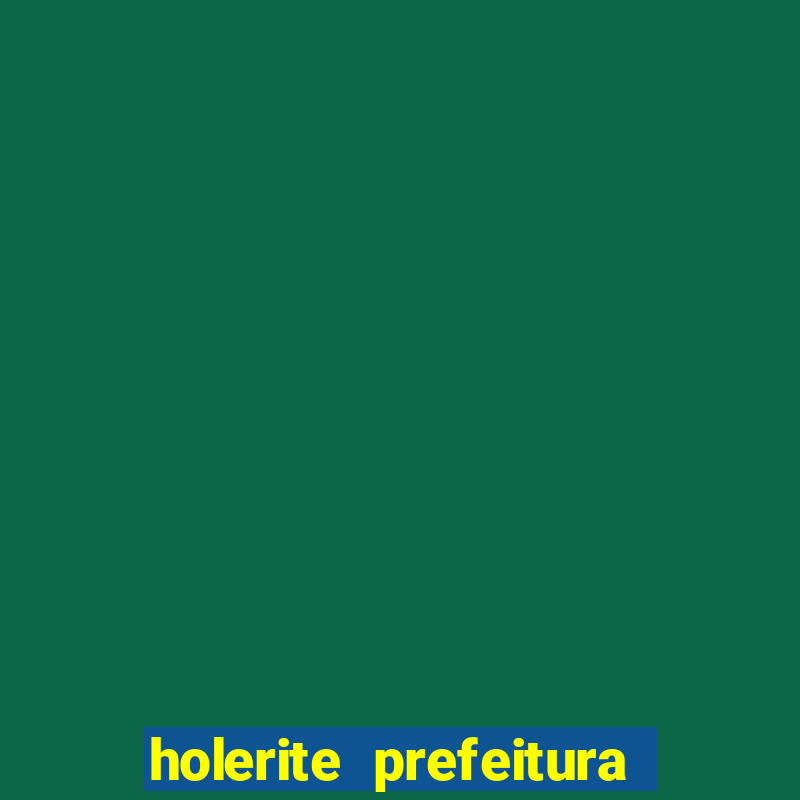 holerite prefeitura municipal de são paulo