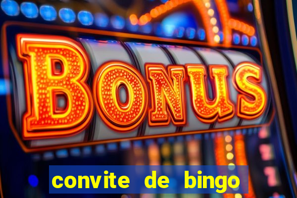 convite de bingo para editar