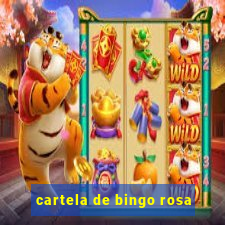 cartela de bingo rosa