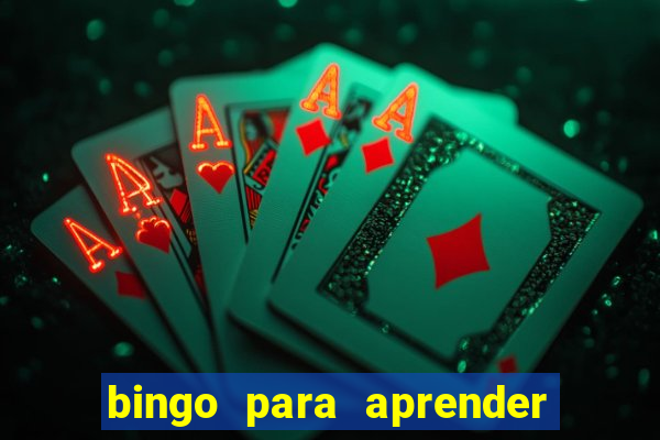 bingo para aprender a leer