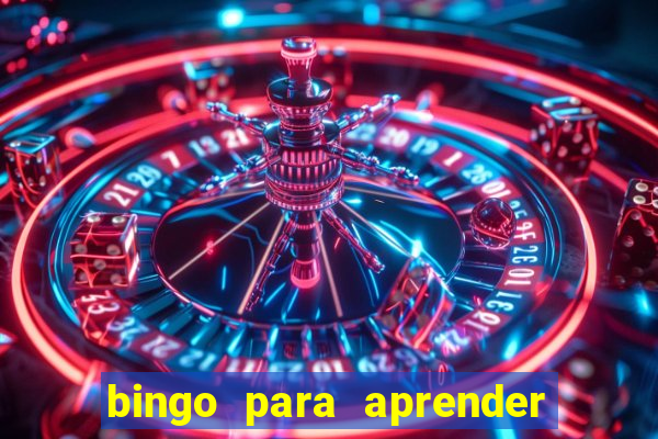 bingo para aprender a leer