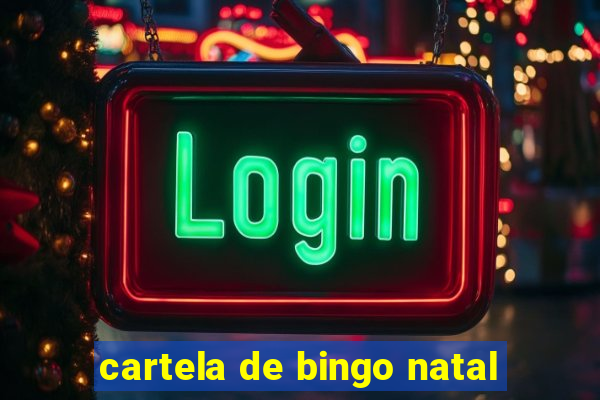 cartela de bingo natal