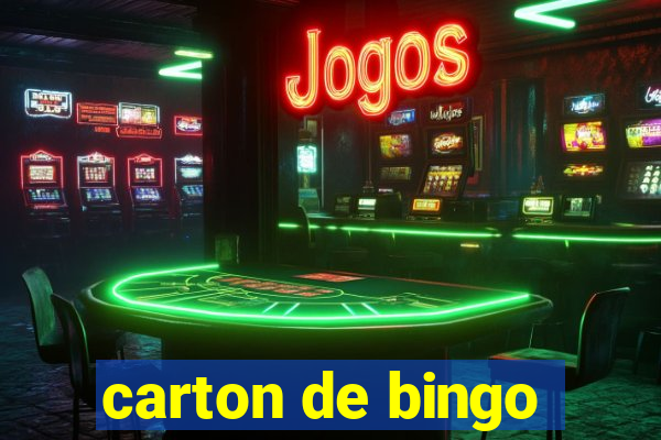 carton de bingo