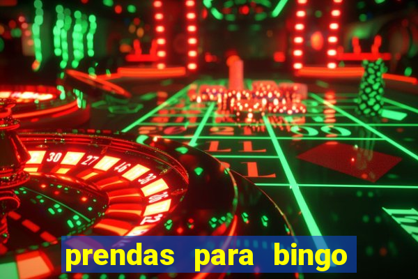 prendas para bingo de natal