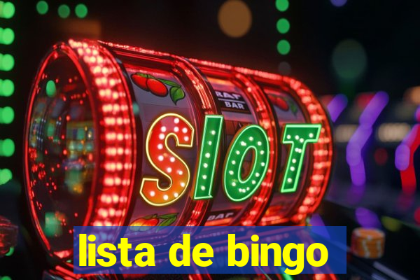 lista de bingo