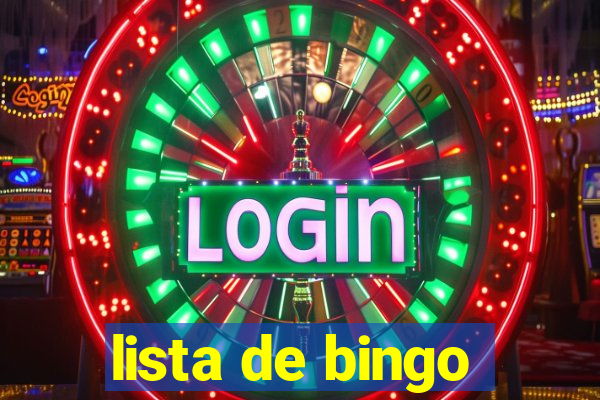 lista de bingo