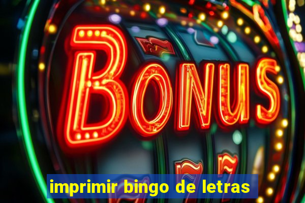 imprimir bingo de letras