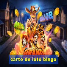 carte de loto bingo