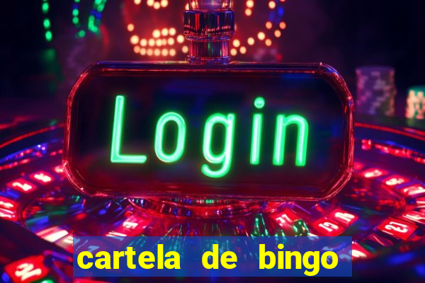 cartela de bingo de nomes para imprimir