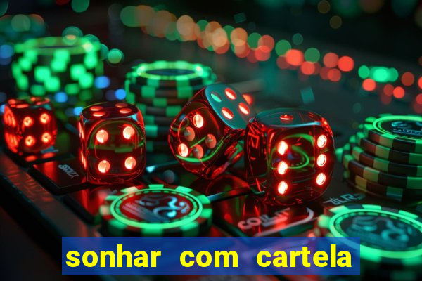 sonhar com cartela de bingo