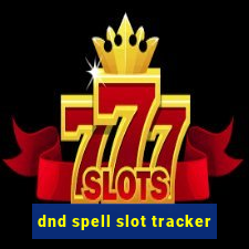 dnd spell slot tracker